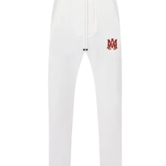 AMIRI UNISEX MA LOGO SWEATPANTS WHITE / REDSIZE XS Orig:...